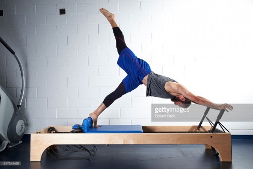 Baseball: MLB Season Preview: Portrait of Chicago Cubs pitcher Jake Arrieta demonstrating Pilates workout on Reformer equipment during spring training photo shoot at Sloan Park. Mesa, AZ 2/27/2016 CREDIT: Robert Beck (Photo by Robert Beck /Sports Illustrated/Getty Images) (Set Number: SI-215 TK1 )